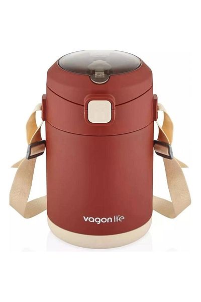 Vagonlife صندوق غداء فولاذي - صندوق غداء بمقصورتين مع معدن ذو سرعة واحدة BL10081 1800ML