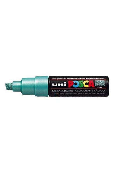 Uni 8 Mm Cut Point Green Metallic Painting Marker - Posca Pc-8k