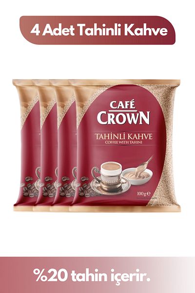 Cafe Crown Turkish Coffee with Tahini 4 Pieces X 100g