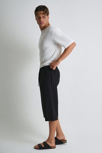 Dechers Ανδρικό Plus Size 100% βαμβακερό λινό Capri E203