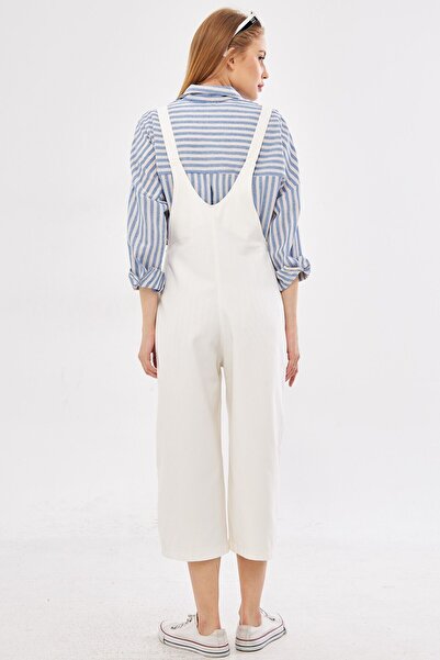 armonika Weißer Gartenarbeitsoverall für Damen ARM-20K 001117