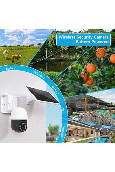 Xiaovv Surveillance camera with smart solar panel, Wireless, HD, 4G, 1080p, 10000 mAh battery