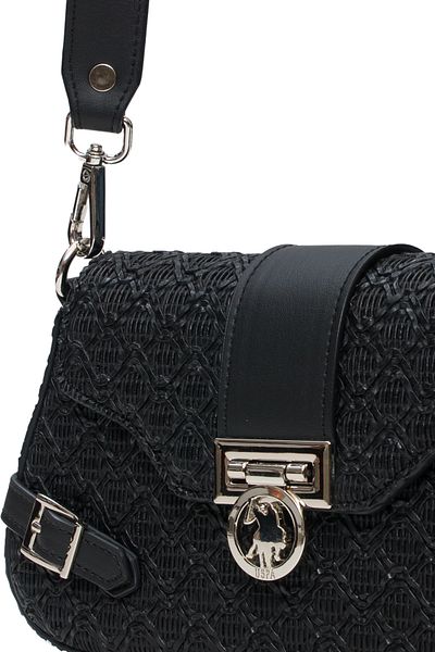 U.S. Polo Assn. Geantă neagră de umăr pentru femei Us25691