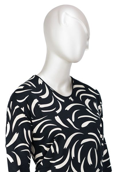 Oppland Γυναικεία μπλούζα Mother Turtled Viscose Χτενισμένο ύφασμα Μακρυμάνικο με μοτίβο γιασεμί Πλήρης φόρμα Lycra