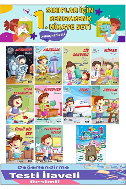 Üçgen Yayıncılık 1.Sınıf Ben Büyüyünce Hikaye Seti (Yarıyıl Tatil Kitabı Hedi...