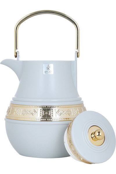 Alsaif Gallery I Hope For A Two-Piece Light Gray And Gold Thermos Set