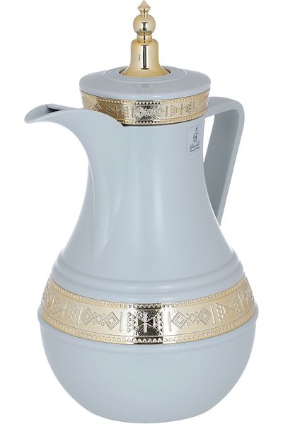 Alsaif Gallery I Hope For A Two-Piece Light Gray And Gold Thermos Set
