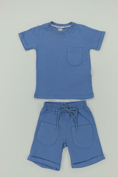 ZİMBOO Baby Boy Suit Pocketed Checkered Single Jersey 2 Piece Set