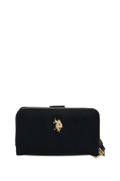 U.S. Polo Assn. Черна дамска чанта тип клъч USC25739