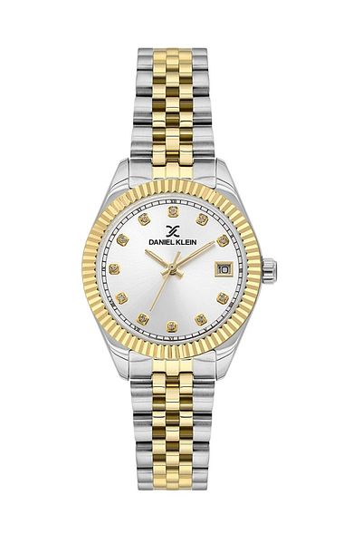 Daniel Klein Yellow Silver Mini Case Women's Wristwatch
