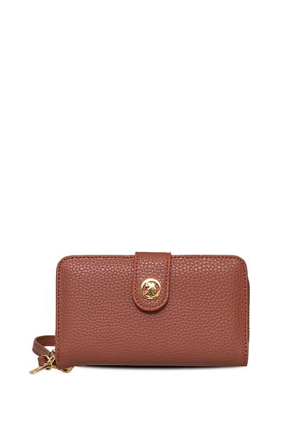 U.S. Polo Assn. Дамска чанта тип клъч в кафяво USC25750