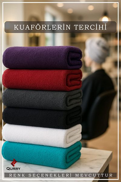 QURRY 2 Pcs 50 X 90 cm Microfiber Towel, Dye Resistant Towel, Absorbs High Liquid, Beauty Center Towel