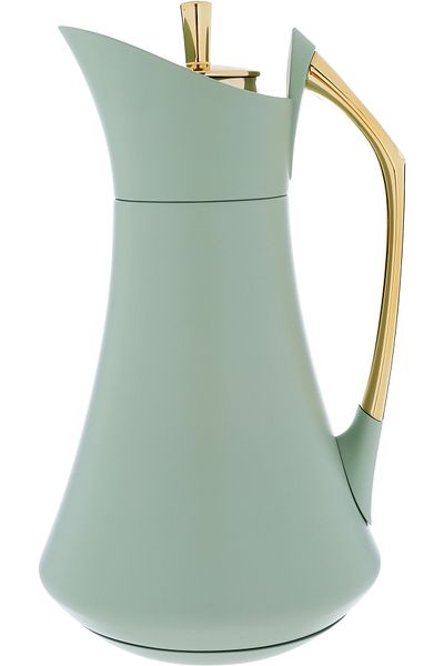 Alsaif Gallery Karma Pro Thermos Set Light Green And Gold 2 Pieces