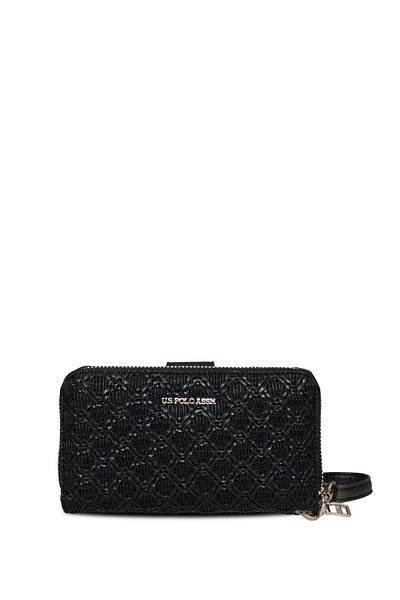 U.S. Polo Assn. Черна дамска чанта тип клъч USC25730