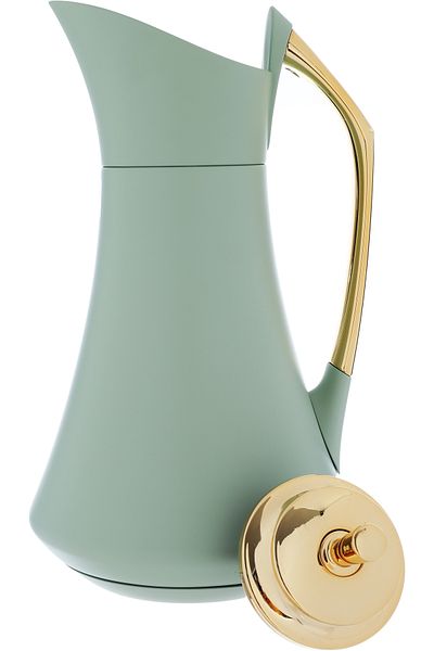 Alsaif Gallery Karma Pro Thermos Set Light Green And Gold 2 Pieces