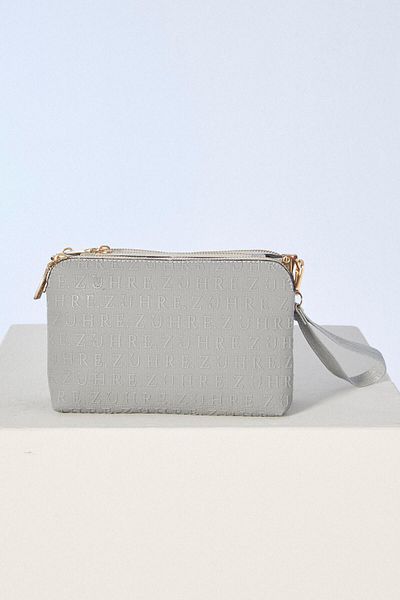 Zühre Monogram Patterned Gray Handbag ZH0033