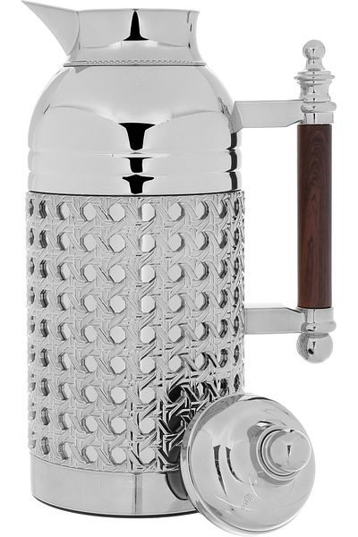 Alsaif Gallery Sarah Nickel Dark Wooden Thermos Set Of 2 Pieces
