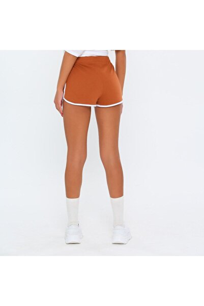 USLULAR Γυναικείο χτενισμένο βαμβακερό σορτς με ρίγες