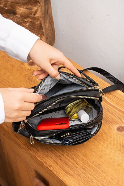 Sanmorris Dámská nastavitelná crossbody taška přes rameno se 4 přihrádkami a crossbody