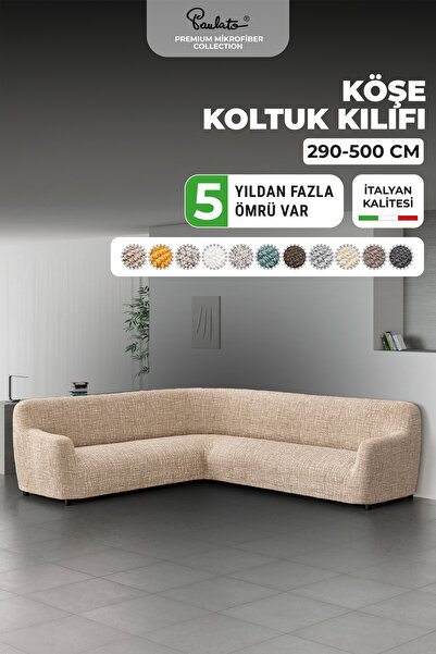 Paulato Lastikli Esnek Ve Yıkanabilir L Köşe Koltuk Örtüsü Çekyat Kanepe Kılı...