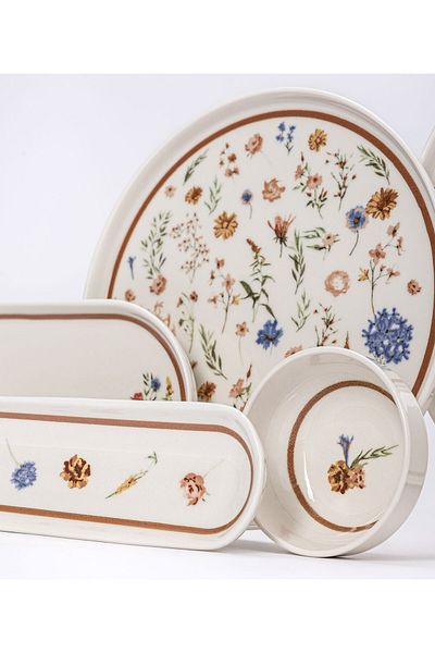 Maxx Doria Daisy 6-Person Breakfast Set - 28 Pieces Pa2041