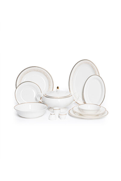 Maxx Doria Palace Golden Paisley 12 Kişilik 72 Parça Yuvarlak Bone Porselen Y...
