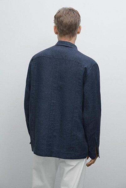 Massimo Dutti Pilili %100 keten gömlek