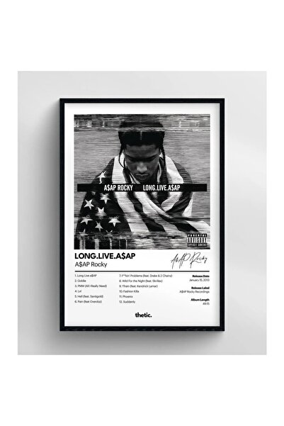 Thetic A$ap Rocky Long Lıve A$ap Albüm Koleksiyonu PREMIUM Spotify Poster