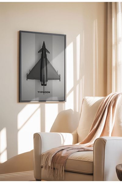 21mxm Frameless Wall Poster, Fighter Jet Top View, Aviation Art, Canvas, 2025 Aviation Collection