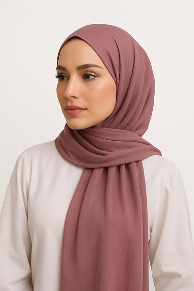 Stella Eşarp Cotton Voile Shawl Rose Dried