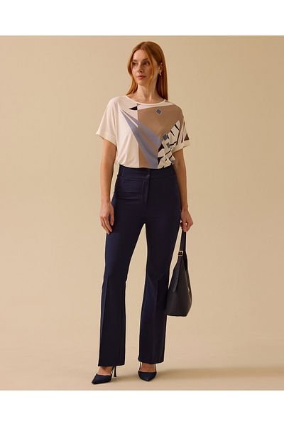 SEÇİL Seçil Women's Dark Blue Classic Pants