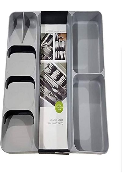 Generic 2pcs Nanao Kitchen Drawer Storage Box Cutlery Rack Separate Silverware Holder