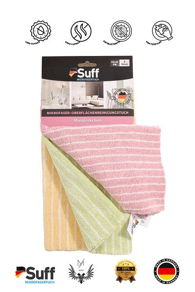 Suff Müge (Vallet Lamp) 3-Piece Microfiber Surface Cleaning Cloth (32 X 32 cm)