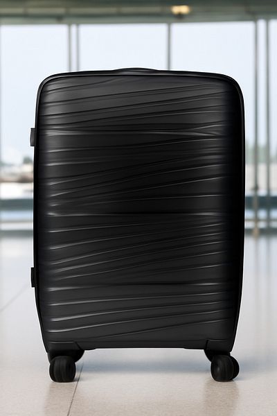 Generic W.o.k 24" Lightweight-compact Hard Shell Travel Trolley-polypropylene, Number Lock –(BLACK)