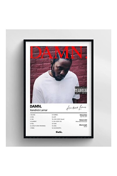 Thetic Kendrick Lamar Damn Albüm Koleksiyonu PREMIUM Spotify Poster