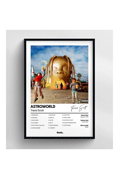 Thetic Poster PREMIUM Spotify al colecției de albume Astroworld a lui Travis Scott