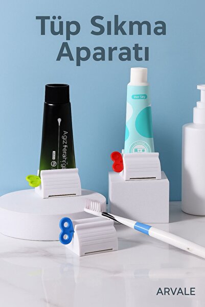 ARVALE 1 Adet Pratik Çevirmeli Diş Macunu Krem Paket Sıkma Sıyırma Aparatı Her Eve Lazım