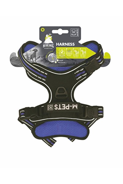 M-PETS Hıkıng Reflektörlü Soft Sırt Tasması Blue (M)