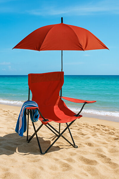 homenter Şemsiyeli Katlanabilir Kamp Sandalyesi – Taşınabilir Gölgelikli Kamp, Plaj Koltuğu