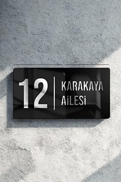 Aras Vizyon Tasarım Kişiye Özel Pleksi Kapı İsimliği ve Numarası