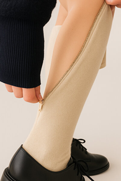 KARDEŞLER ÇORAP Women's Zippered Knee High Socks