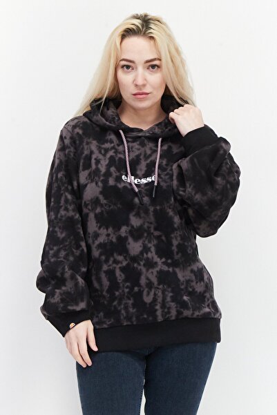 Ellesse Women Sportswear Fit Brand Logo Outdoor Hoodie, Dark Grey