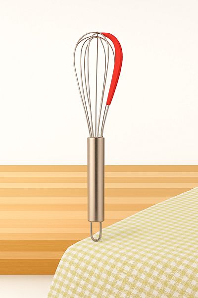 Chefstar Small Size Fuchia Metal Silicone Beater