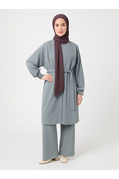Refka Hat&Pants&Blouse Triple Aerobin Set - Gray - Refka