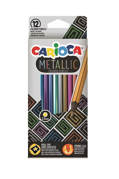 CARIOCA 12 Colors Metallic Dry Paint 43164