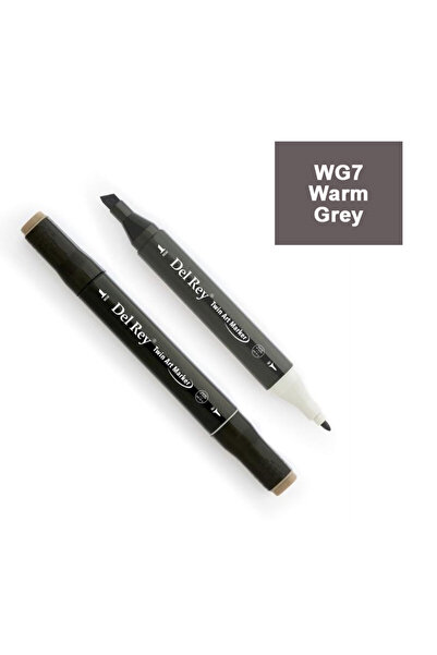 Pebeo قلم رسومات ذو طرفين من Del Rey Twin Marker Wg7 باللون الرمادي الدافئ Mn...