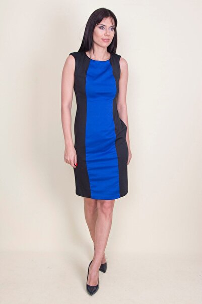 Şans Tekstil Color Combination Cup Detailed Dress 26a20235