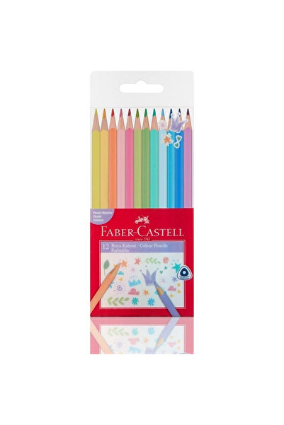 Faber Castell Faber 12 Renk Üçgen Kuru Boya Pastel Renkler 116313