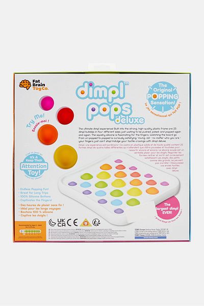 Fat Brain Toy Co Dimpl Push And Pops Deluxe Bubble Toys, White Combo