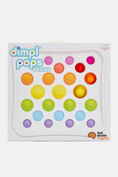 Fat Brain Toy Co Dimpl Push And Pops Deluxe Bubble Toys, White Combo